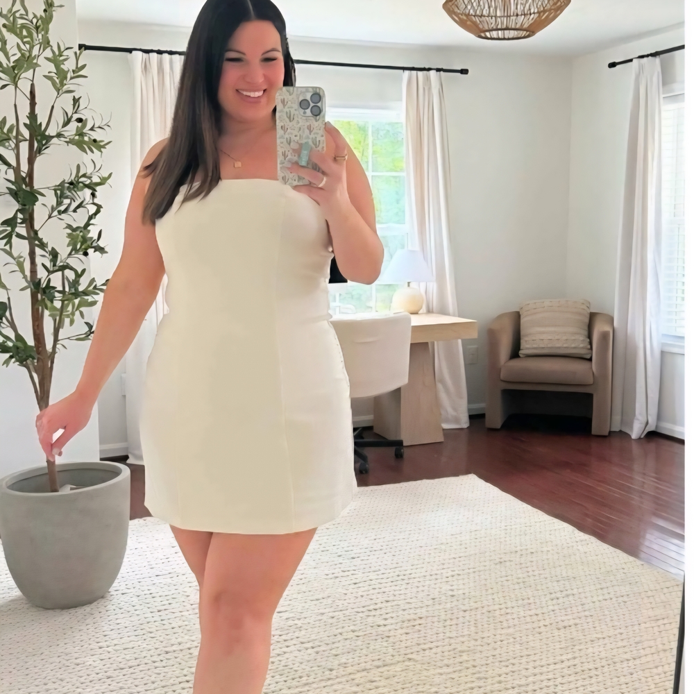 a new day Strapless Cream Dress